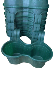 Jardinera De Balcón Doble Triple Verde Oscuro