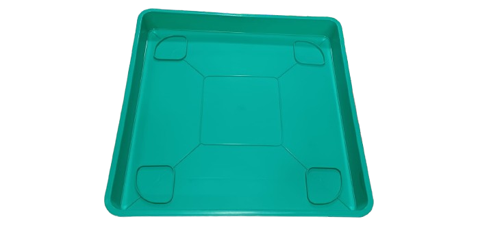 Plato Para Macetero cuadrado PC22 de Color Turquesa - Imagen 1