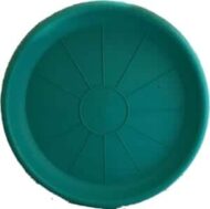 Plato Para Macetero Redondo P23 de Color Verde Oscuro