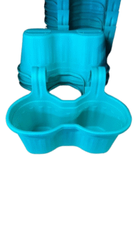 Jardinera de Balcón Doble Triple Turquesa