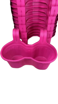 Jardinera de Balcón Doble Triple Rosada