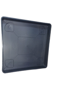 Plato Para Macetero cuadrado PC50 de Color Gris