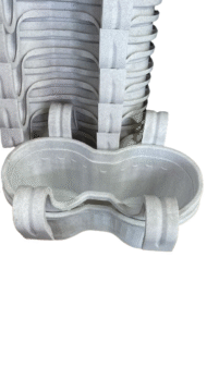 Jardinera de Balcón Doble Triple Color Mármol