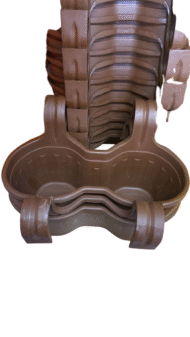 Jardinera de Balcón Doble Triple Café