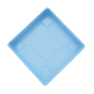 Plato Para Macetero cuadrado PC10 de Color Azul Pastel