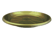 Plato Para Macetero Redondo P19 de Color Dorado - Imagen 3