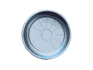 Plato Para Macetero Redondo P28 de Color Verde Plateado