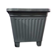 Macetero Cuadrado MC10 Plateado