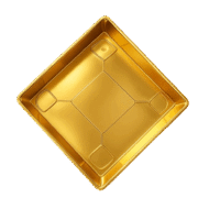 Plato Para Macetero cuadrado PC10 de Color Dorado