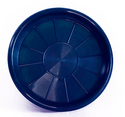 Plato Para Macetero Redondo P50 de Color Azul Petróleo
