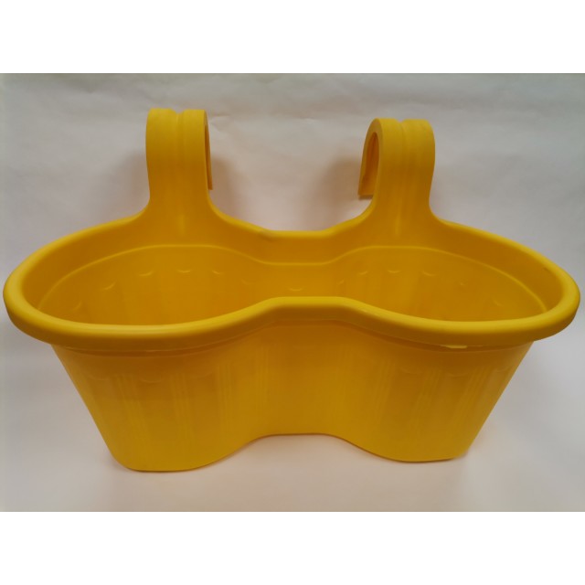 Jardinera Balcón Doble Triple Amarillo
