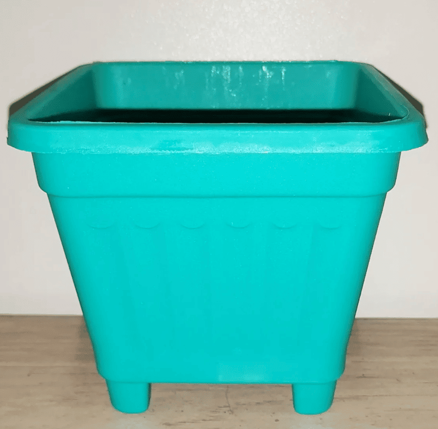 Macetero Cuadrado Turquesa 22 cm