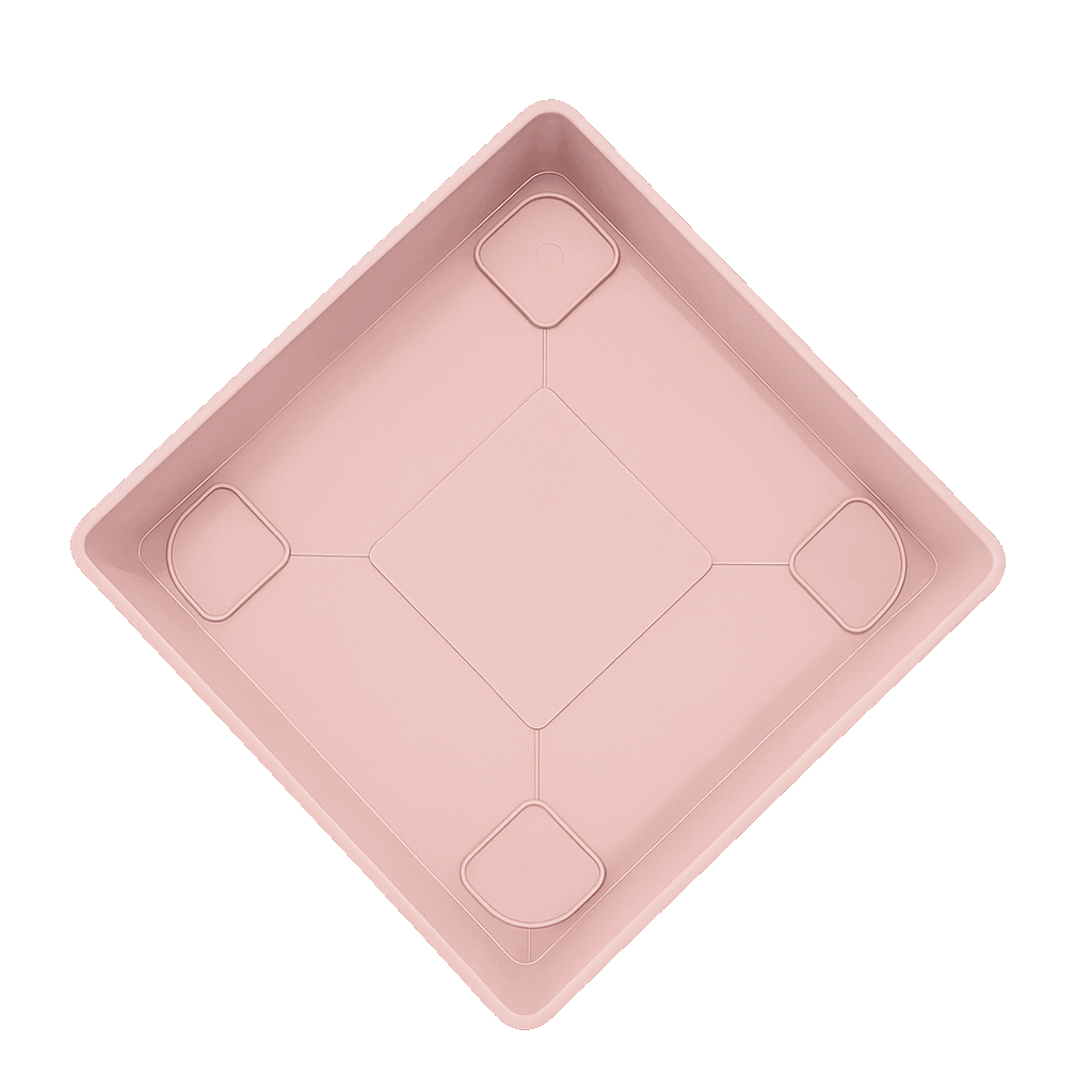 Plato Para Macetero cuadrado PC15 de Color Palo Rosa