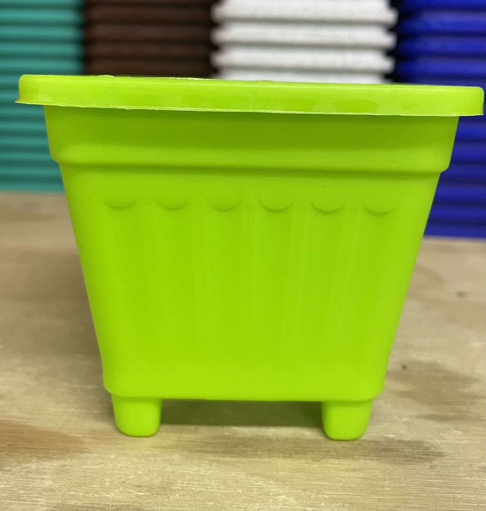 Macetero Cuadrado Verde 10 Cm