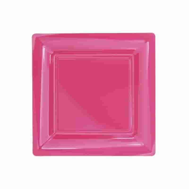 Plato Para Macetero Cuadrado PC30 de Color Rosado