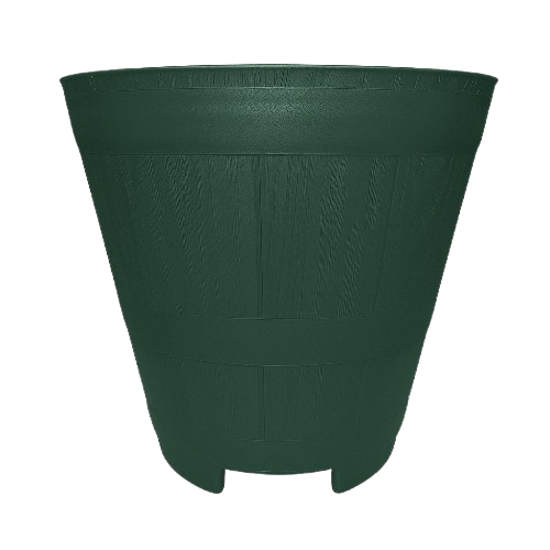 Macetero Modelo Barril 40 Cm Color Verde Oscuro