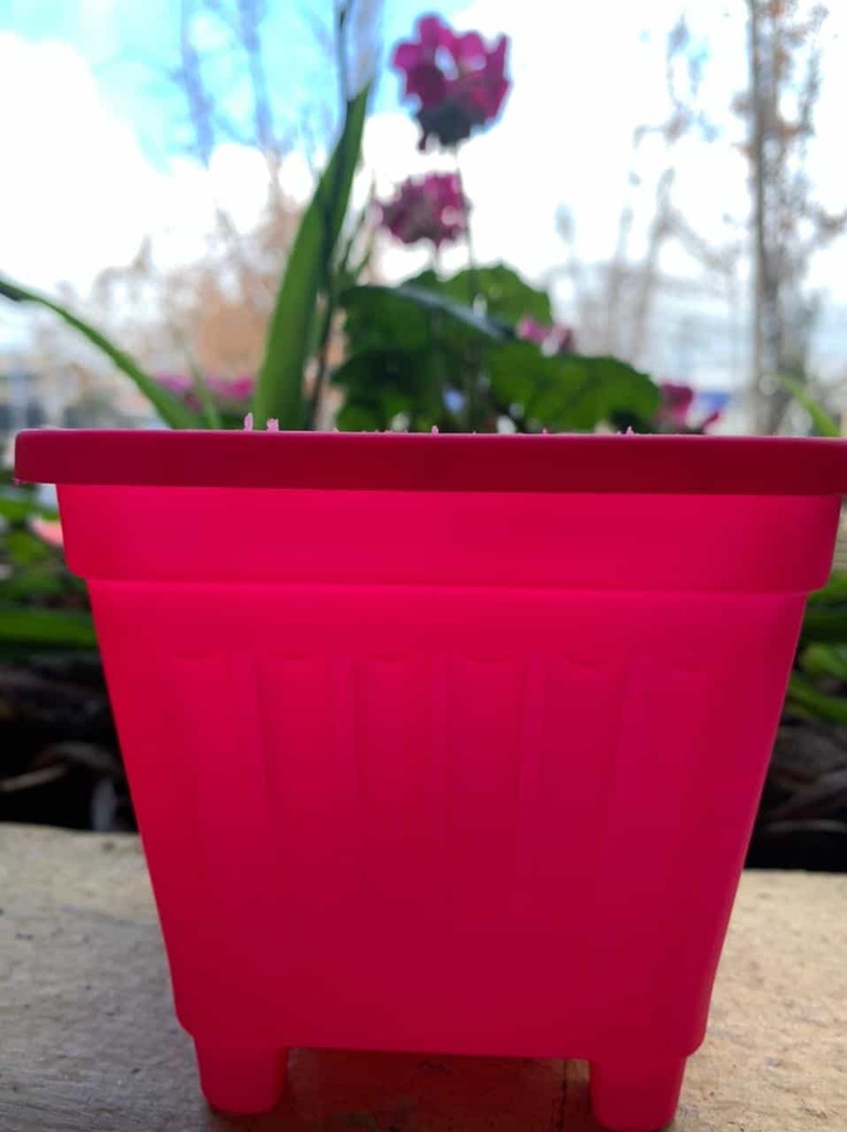 Macetero Cuadrado Rosado 40 Cm