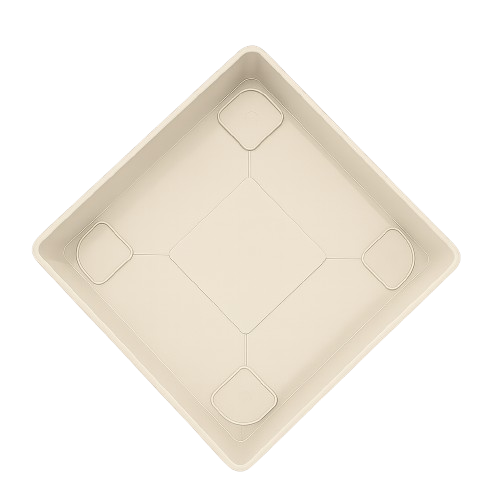 Plato Para Macetero cuadrado PC10 de Color Hueso