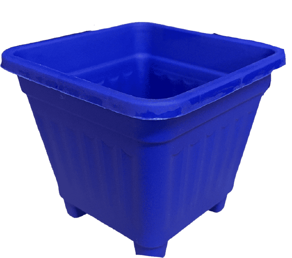 Macetero Cuadrado Azul 10 Cm