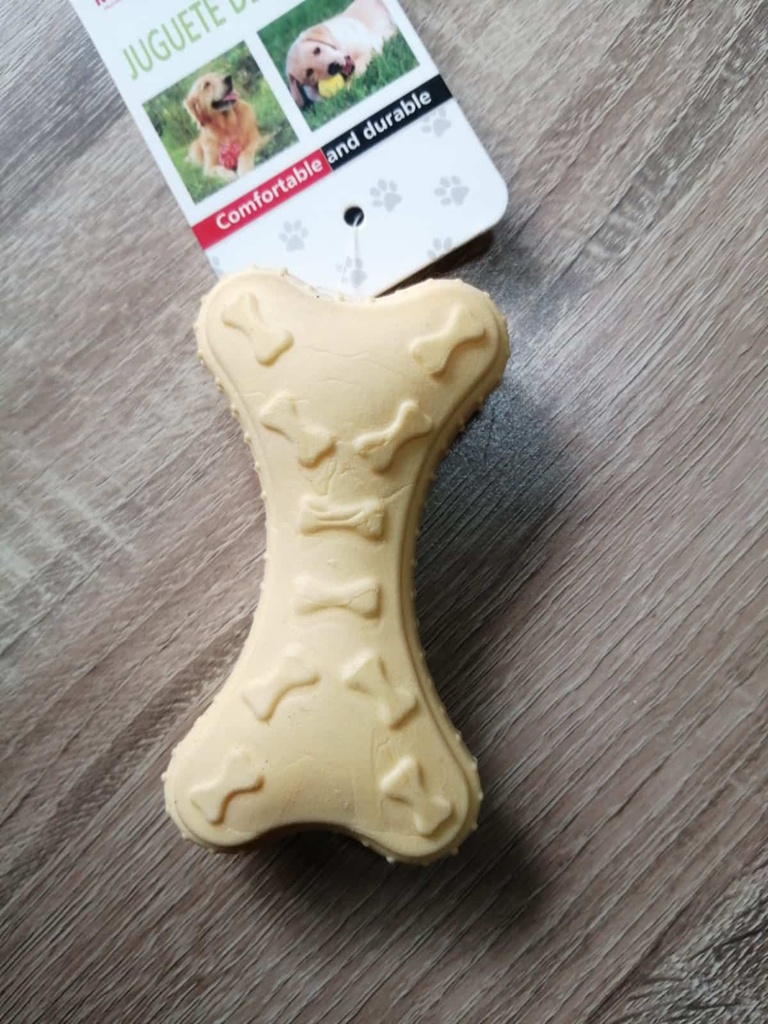 Hueso Para Mascotas de Goma Grueso Amarillo