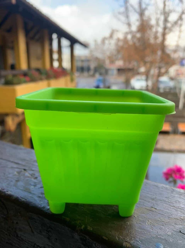 Macetero Cuadrado Verde 30 Cm