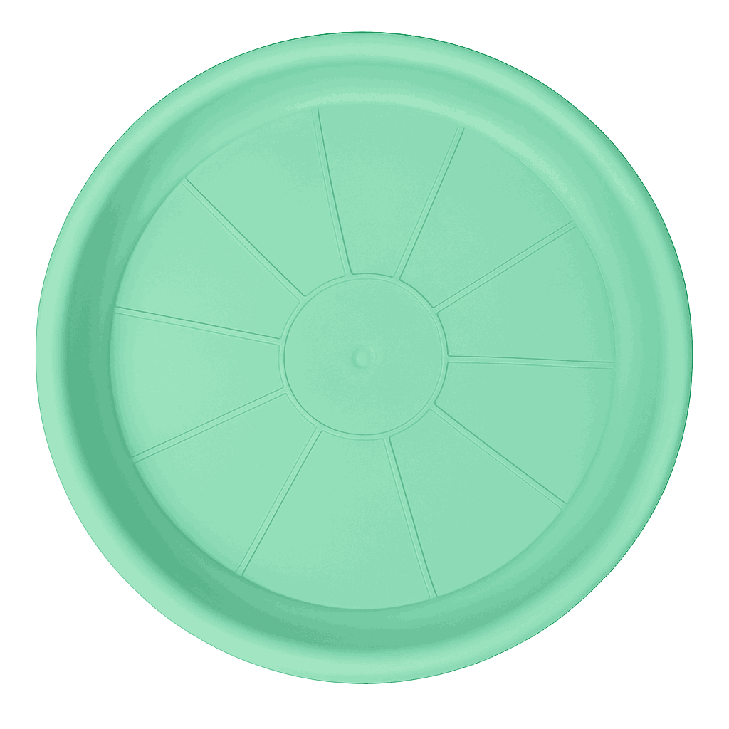 Plato Para Macetero Redondo P42 de Color Menta