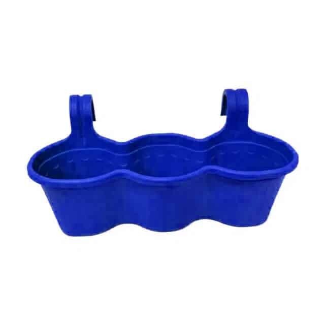 Jardinera de Balcón Triple Azul