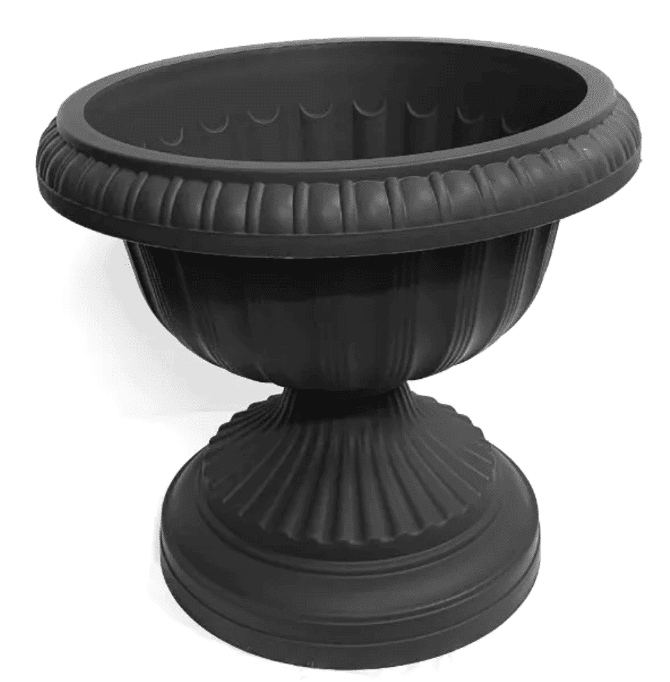 Macetero Tipo Copa Color Gris 24 Cm