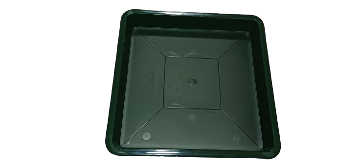 Plato Para Macetero cuadrado PC10 de Color Verde Oscuro