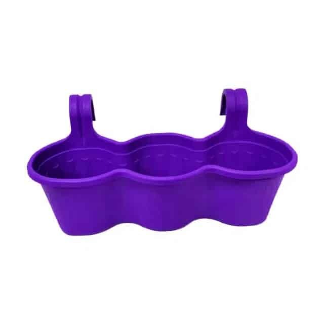 Jardinera de Balcón Triple Morado