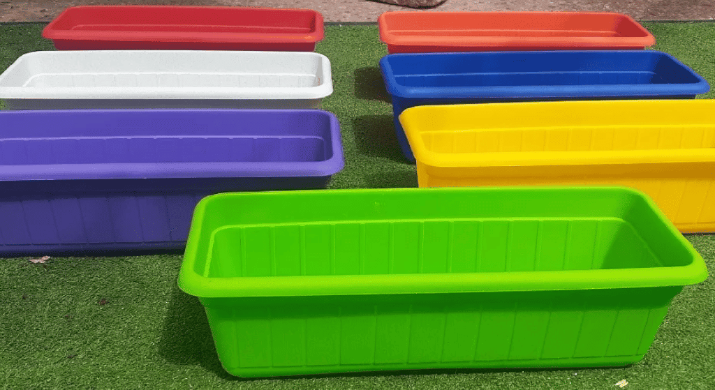 Jardinera de 35x14x11 cm de Colores Variados