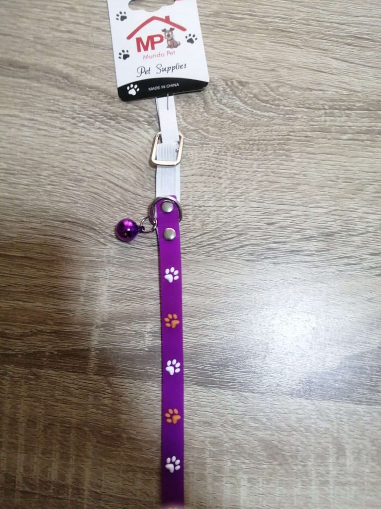 Collar Para Mascotas Para Gatos Gomita Morado