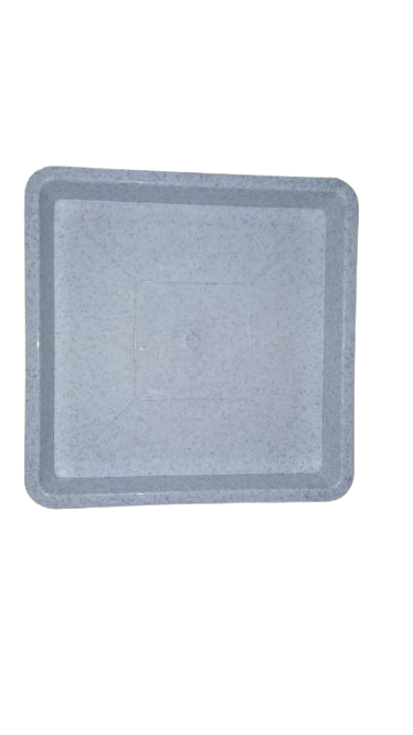 Plato Para Macetero Cuadrado PC30 de Color Plateado