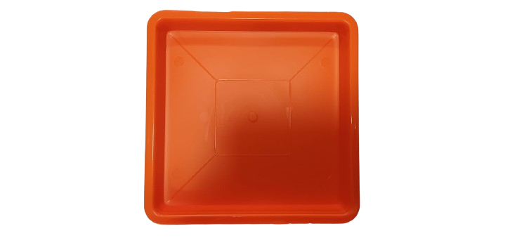 Plato Para Macetero cuadrado PC10 de Color Naranjo